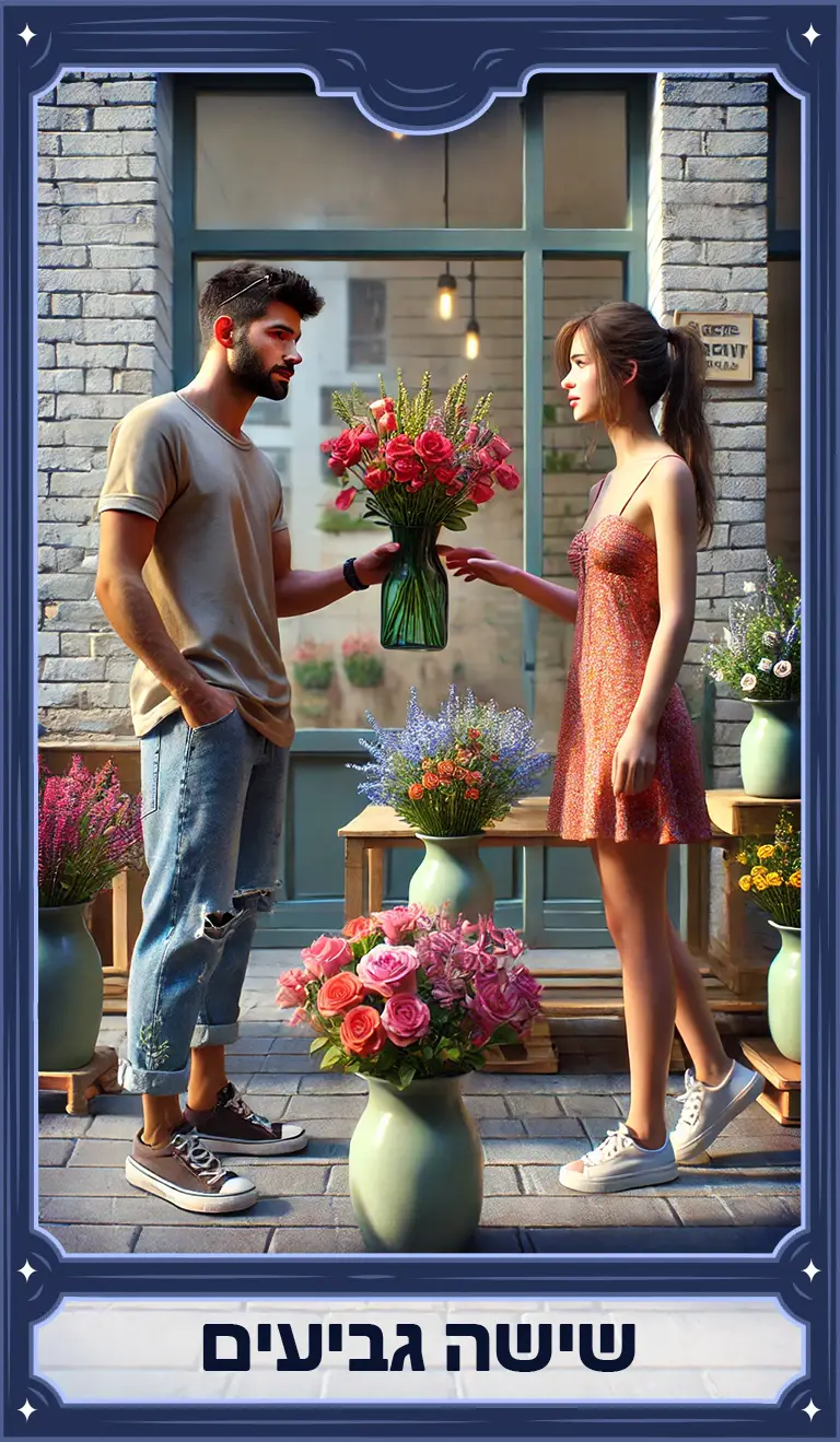 קלף שישה גביעים - טארוט