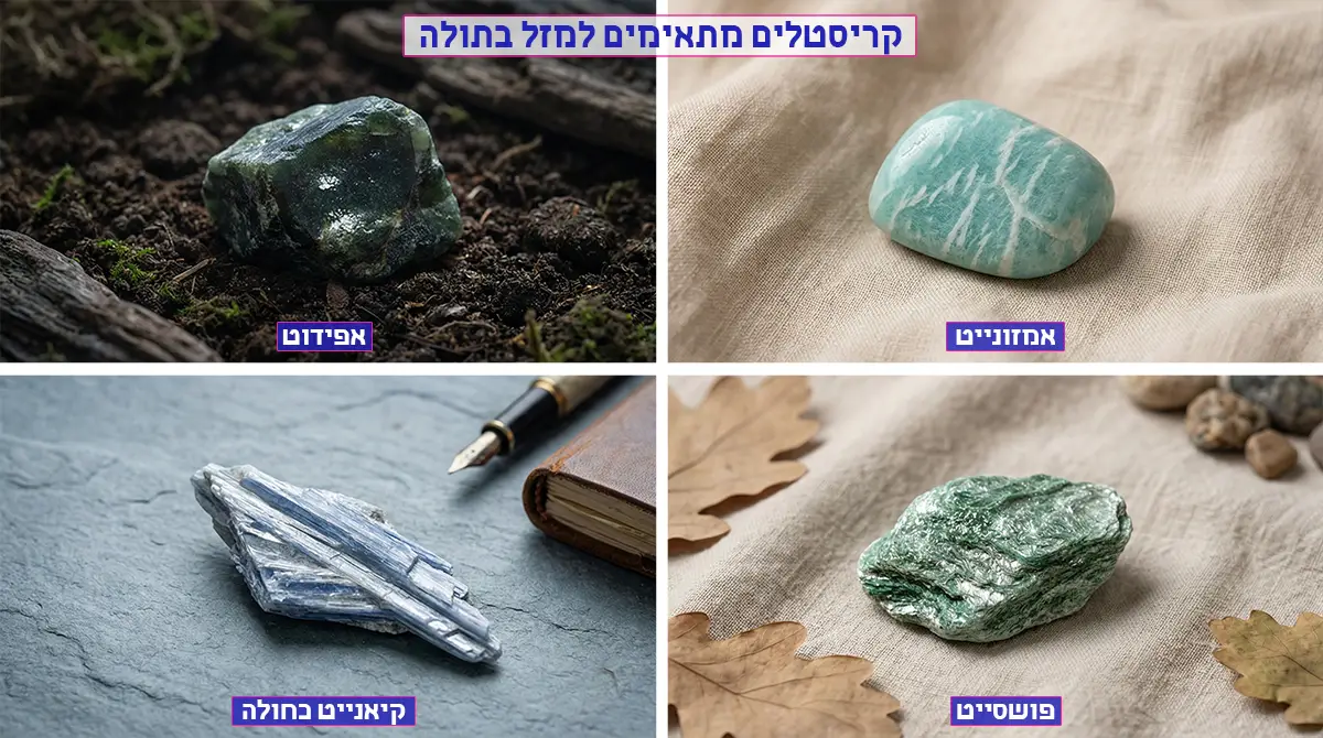 מזל בתולה – קריסטלים מומלצים: אמזונייט, אפידוט, פושסייט, קיאניט כחולה