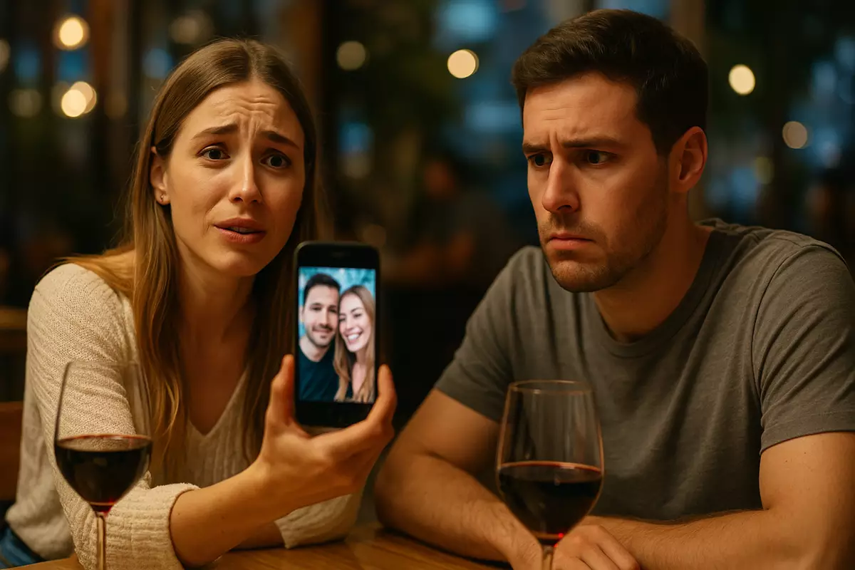 בהתחלה זה נראה אקראי. אחרי כמה דקות אתה מבין: אתה לא לבד. האקס יושב לידכם. שקט, אבל מורגש.